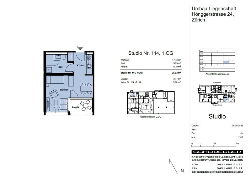 Studio in Zürich Wipkingen (2)