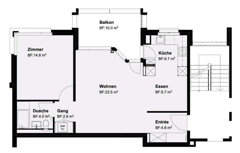 Appartamento moderno 2.5 locali con ampio balcone a Ostermundigen (9)