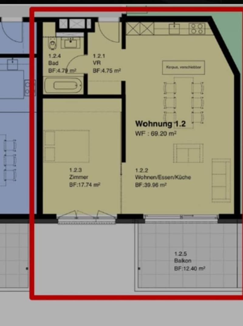 Appartamento luminoso e moderno di 2,5 locali agli standard di proprietario occupante (8)
