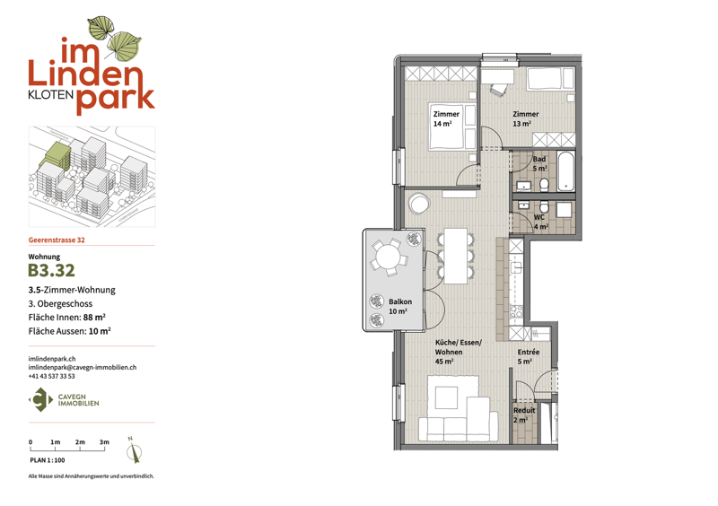 Lease takeover: 3.5 room apartment 5 minutes from train and airport (9)