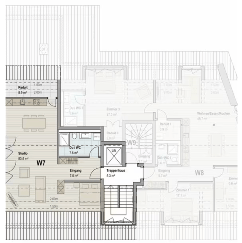Luminieux loft de 1,5 pièces avec 74m2 (7)