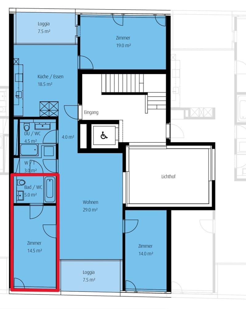 Bright Bedroom with Private Bathroom Lake View Apartment (13)