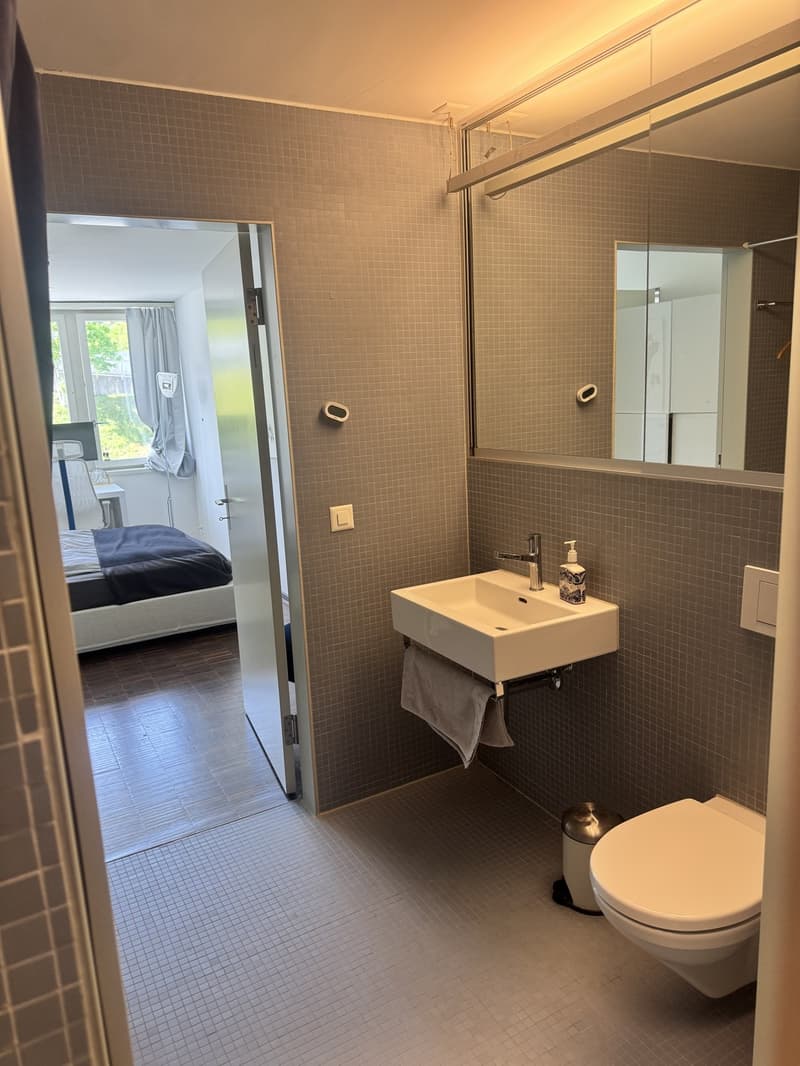 Bright Bedroom with Private Bathroom Lake View Apartment (7)