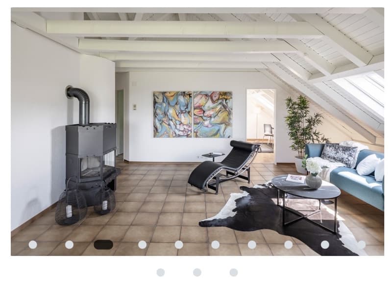 Accogliente appartamento mansardato di 3,5 locali con grande proprietà e balcone (4)