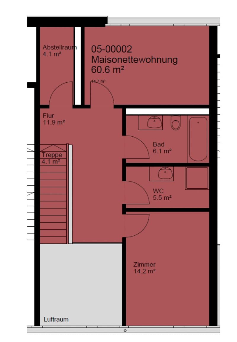 Maisonette luminosa a Oerlikon - Camera non arredata in un appartamento condiviso (130m²) (7)