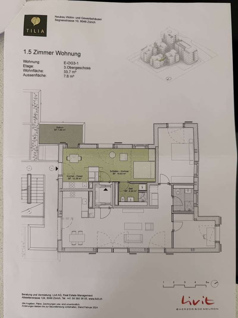 Moderne und helle 1.5 Zimmer Wohung an bester Lage (2)