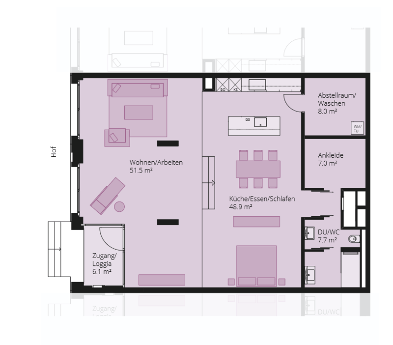 Appartamento loft con 115 m², stanze alte / accesso diretto al cortile NACHMIETER (2)