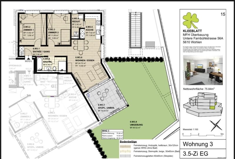 Moderne 3.5-Zimmer-Gartenwohnung in Wohlen AG (2)