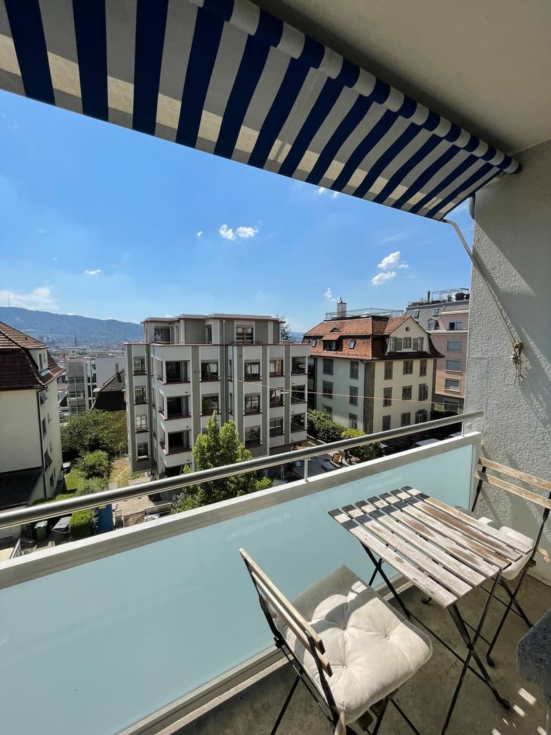 Helle 2-Zimmer-Wohnung, 5 Min. zum HB, mit Stadtblick, Zürich Kreis 6 (2)