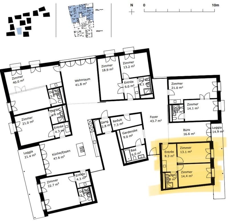 Deux chambres dans un appartement partagé en satellite à Oerlikon (2)