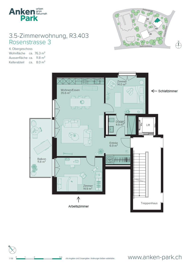 Moderne Wohnung in Wetzikon ZH - Befrsitet auf 1 Jahr (Starttermin nach Absprache) (3)