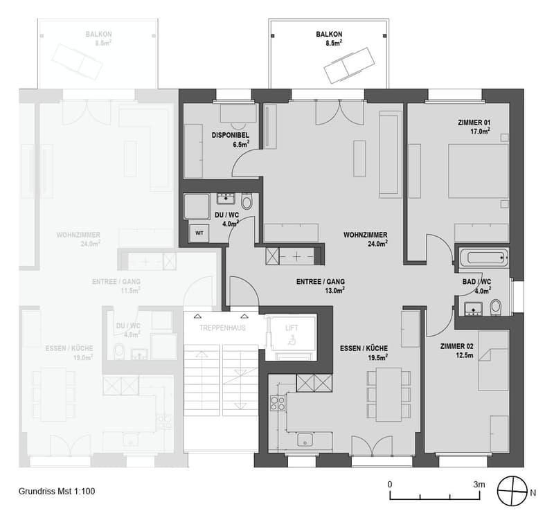 Helle 3.5er Wohnung mit 100m² in Oberwinterthur (3)