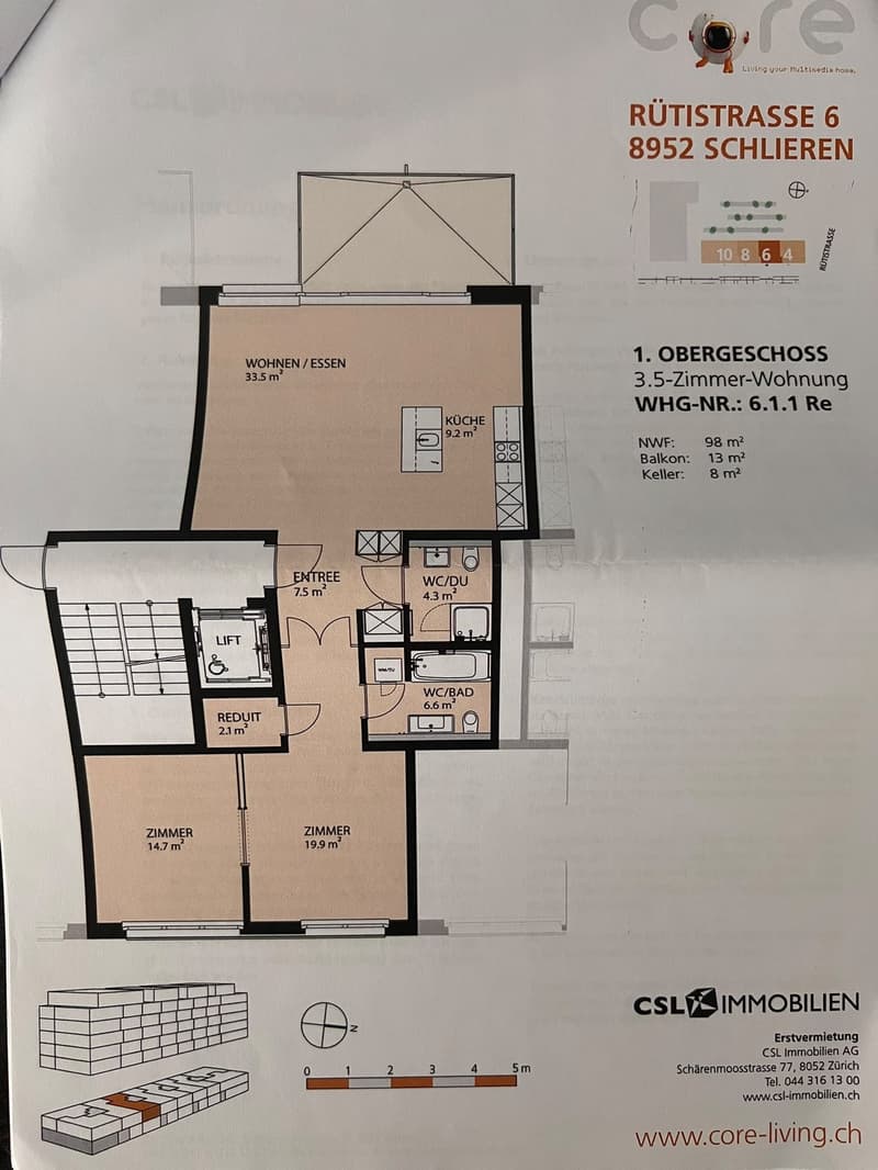 Grosszügige 3.5-Zimmer-Wohnung mit Balkon in Schlieren (7)