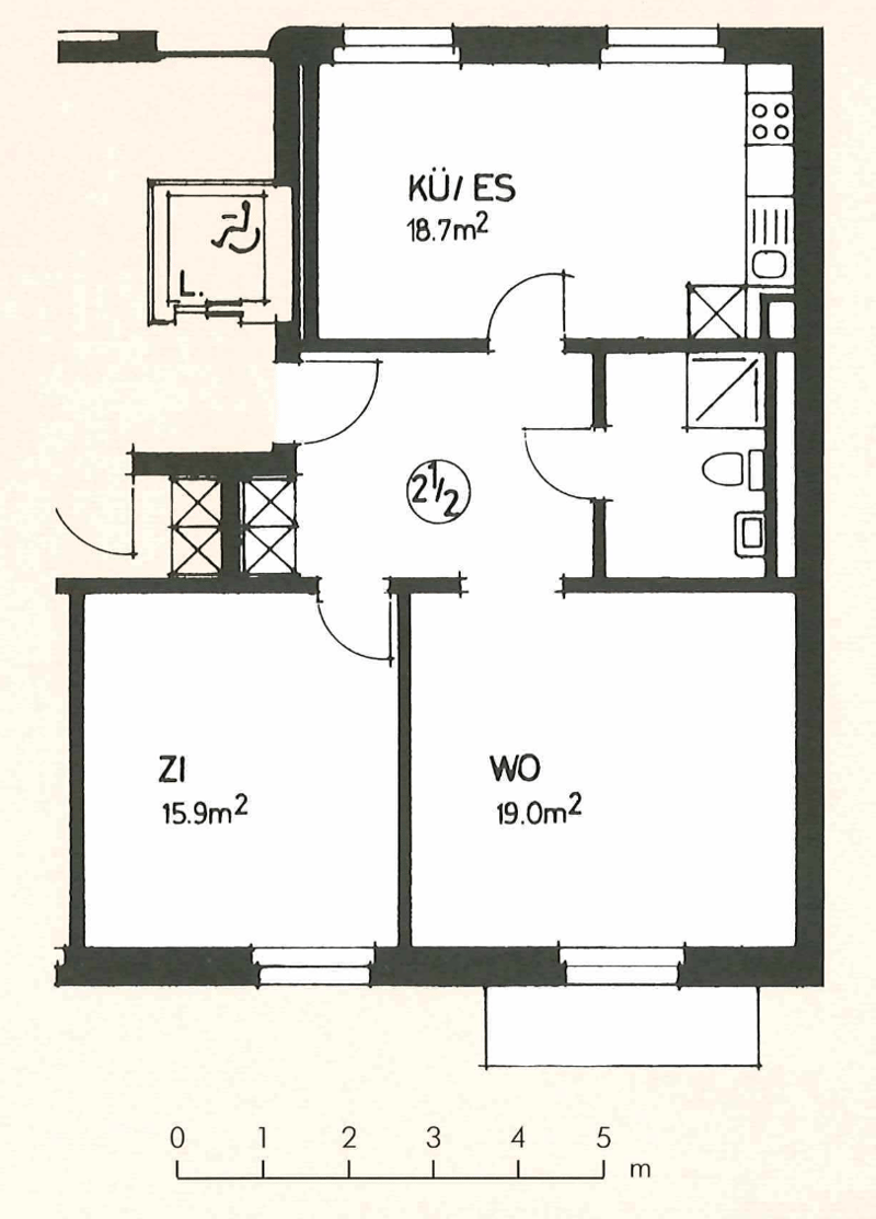 Large 2.5 room apartment for a limited time (8)