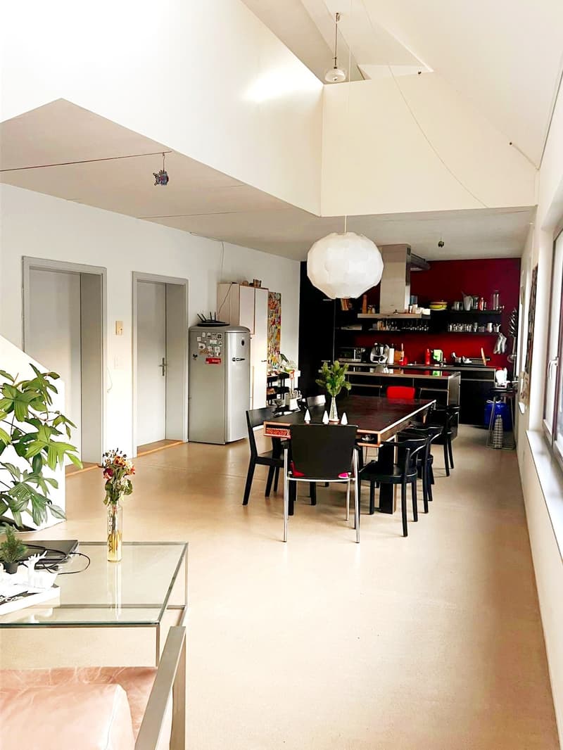 Ampia camera da 35 m² con bagno privato in appartamento in condivisione di lusso (Langstrasse, Zürich) (1)