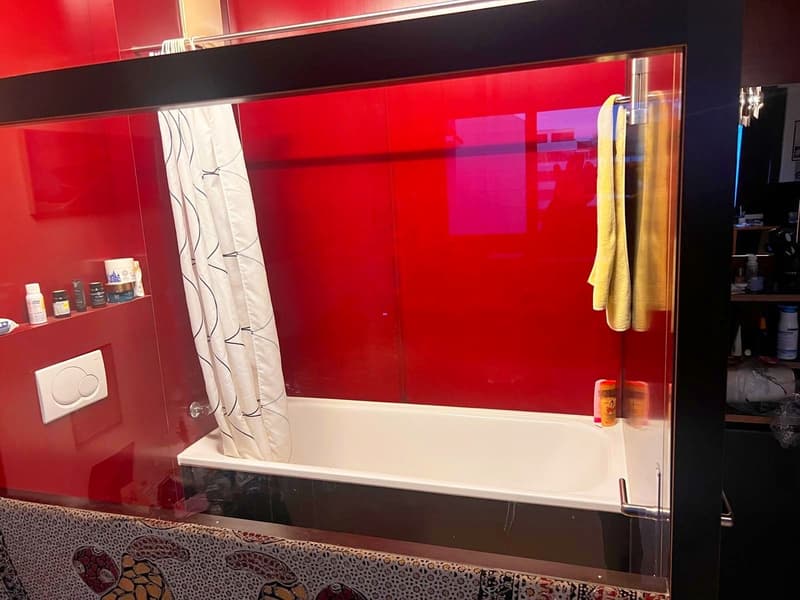 Ampia camera da 35 m² con bagno privato in appartamento in condivisione di lusso (Langstrasse, Zürich) (5)
