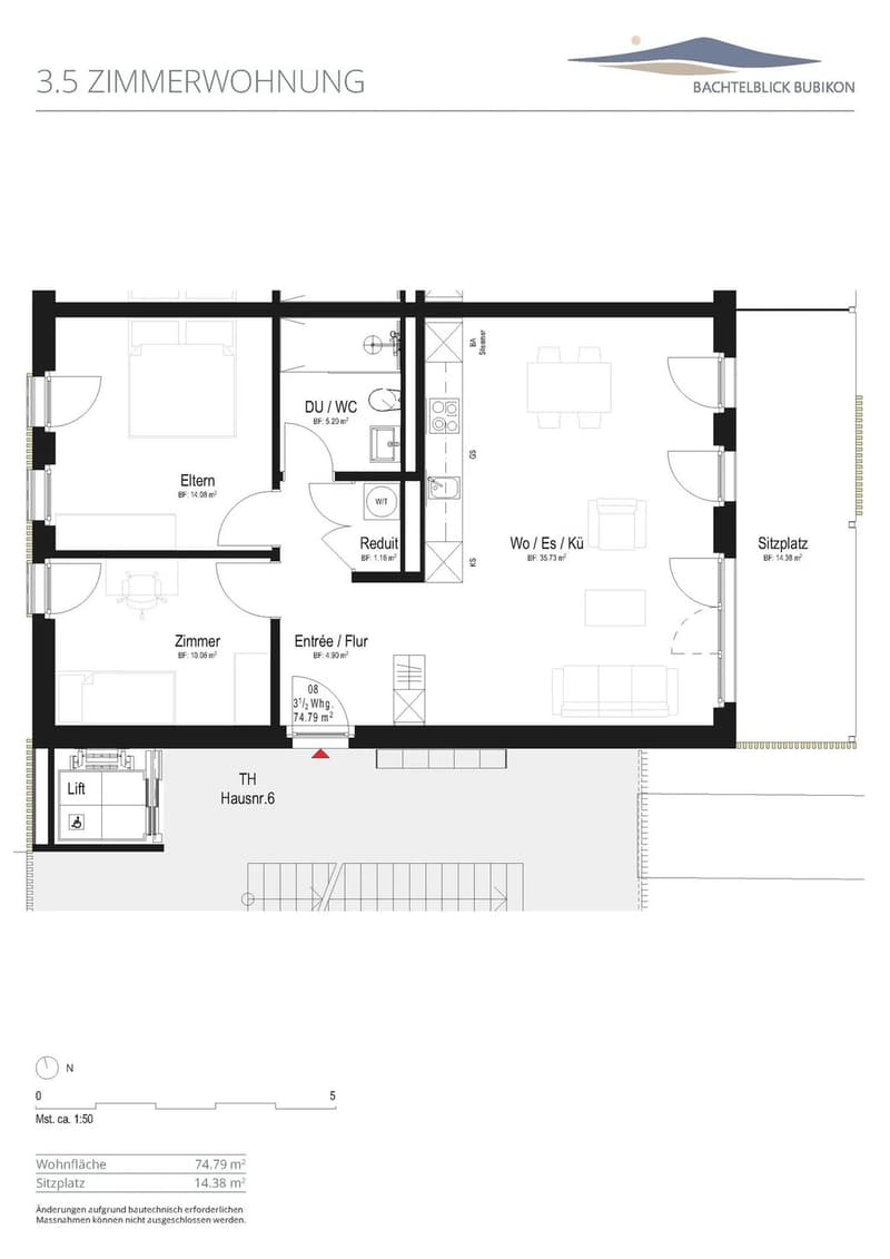 Apartment in Bubikon from 01.09.2026 or earlier, underground parking space free (9)