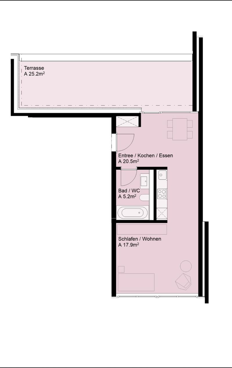 1.5 Zimmer Attika Wohnung ab 1. August (5)