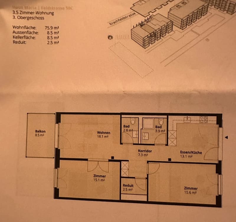 Furnished 3.5 room apartment (8)