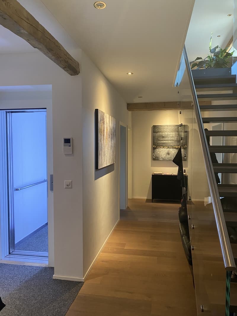 Lower floor (where the bedrooms are) with direct elevator access to the flat