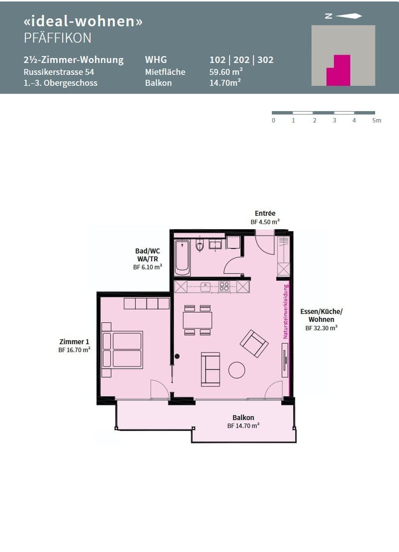 Apartment 2 ½ rooms, 8330 PFÄFFIKON ZH (9)