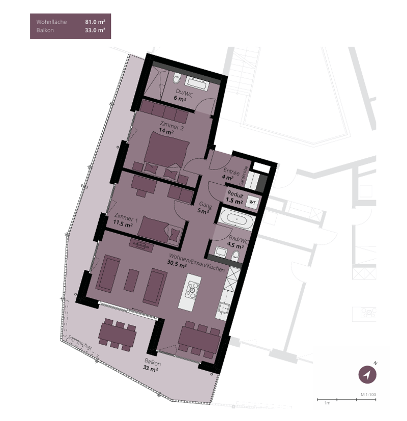 Dernière chance ! Recherche de sous-locataire ! Première occupation d'un appartement de 3,5 pièces dans un immeuble neuf à Küngoldingen (6)