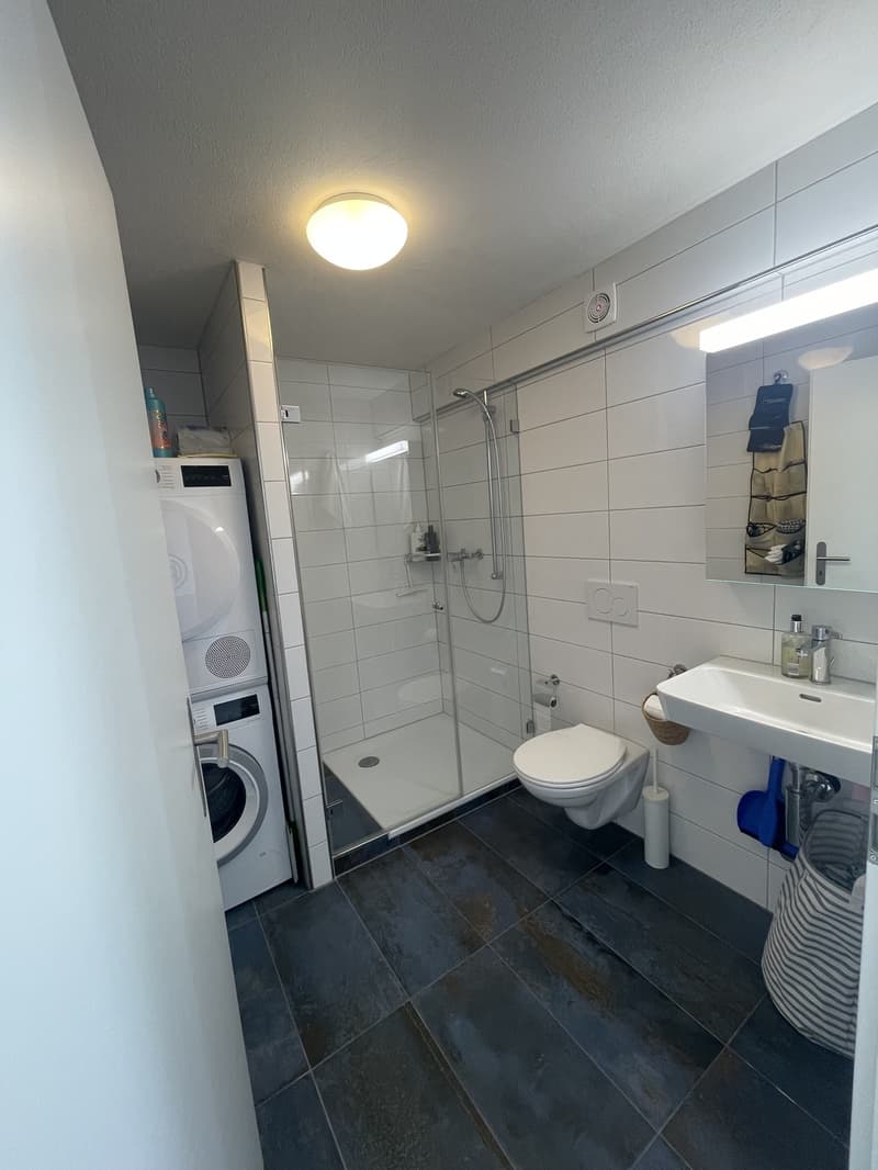 Modern studio with lake view, balcony, and top location just 5 minutes walk from Oberrieden train station (11)