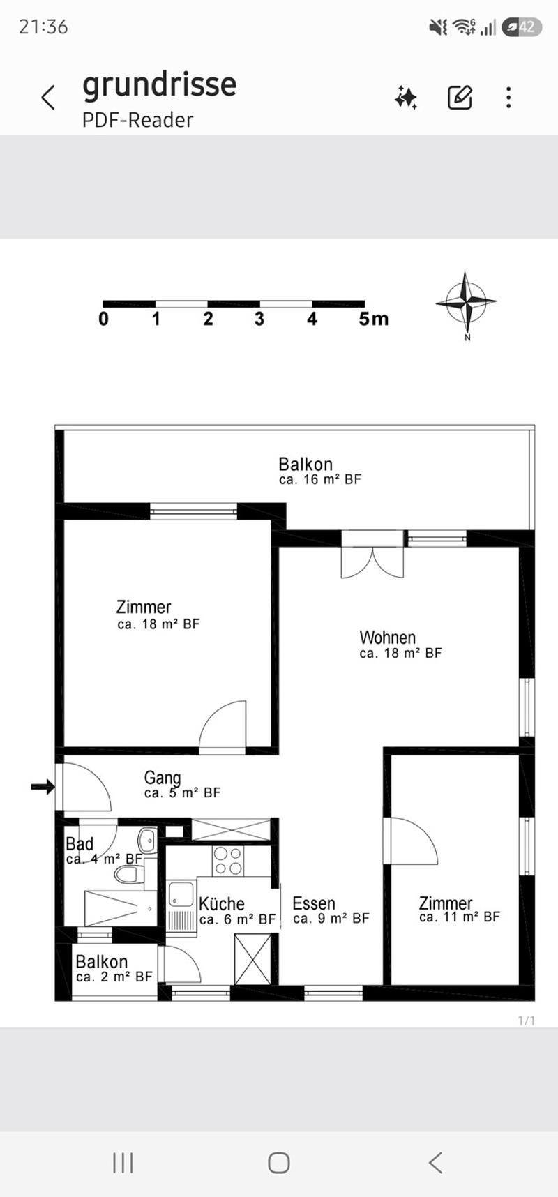 Bright, cozy 3 1/2 room apartment (5)
