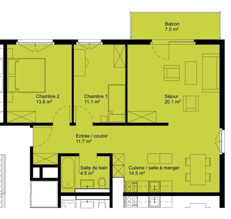 Charmant appartement de 3.5 pièces à Fribourg (2)
