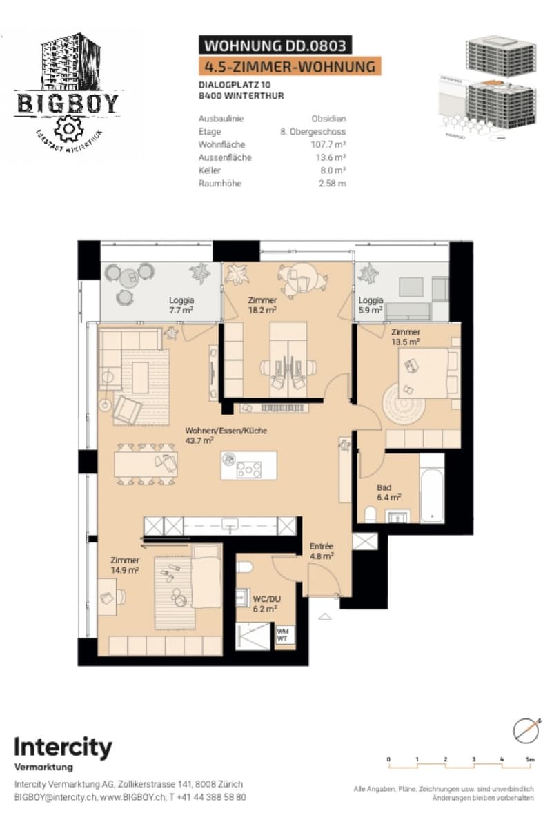4.5 Zimmer Wohnung in der Lokstadt Winterthur (11)