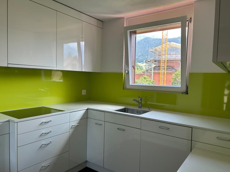 Appartamento centrale di 4 locali con giardino privato, lavatrice e attrezzature moderne con VISTA SPETTACOLARE SULLA MONTAGNA Animali domestici ammessi (3)