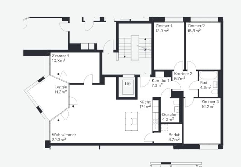 Chambre dans un appartement partagé de 4 personnes disponible à partir de septembre (appartement de 5,5 pièces) (9)