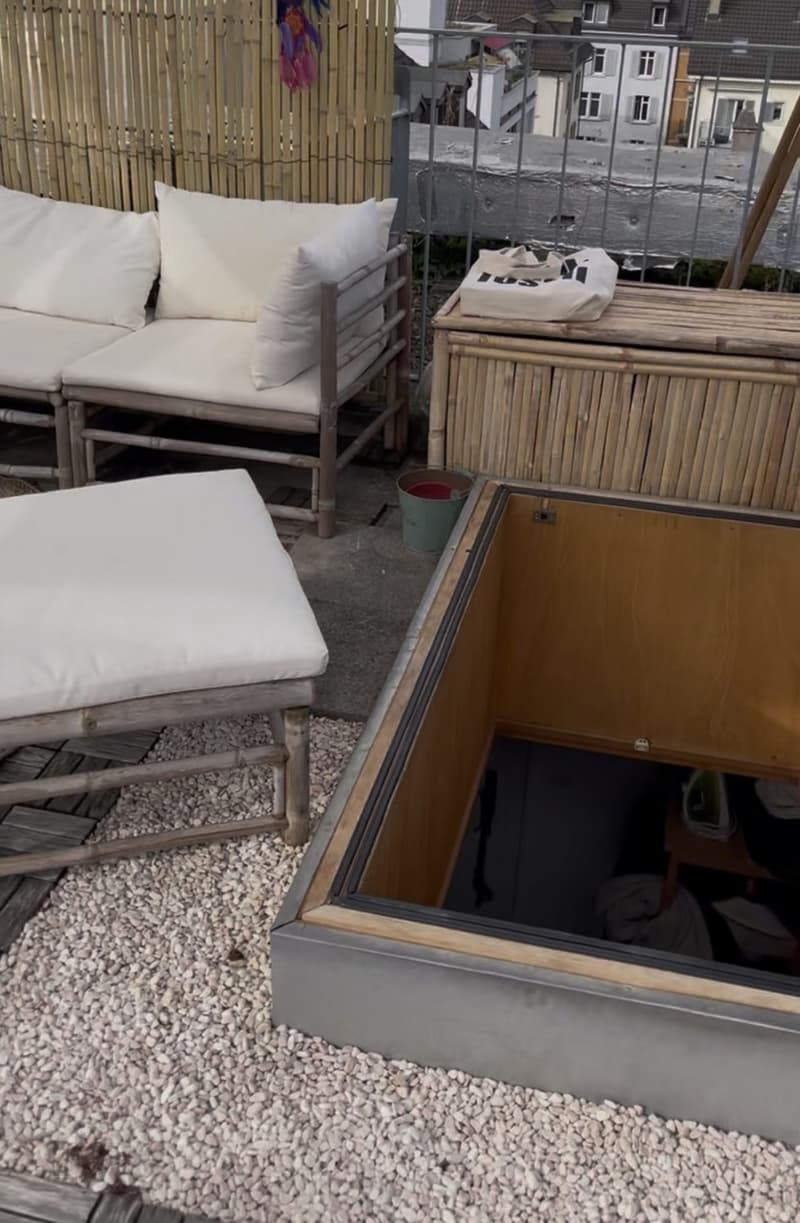 Aufstieg zur Dachterrasse