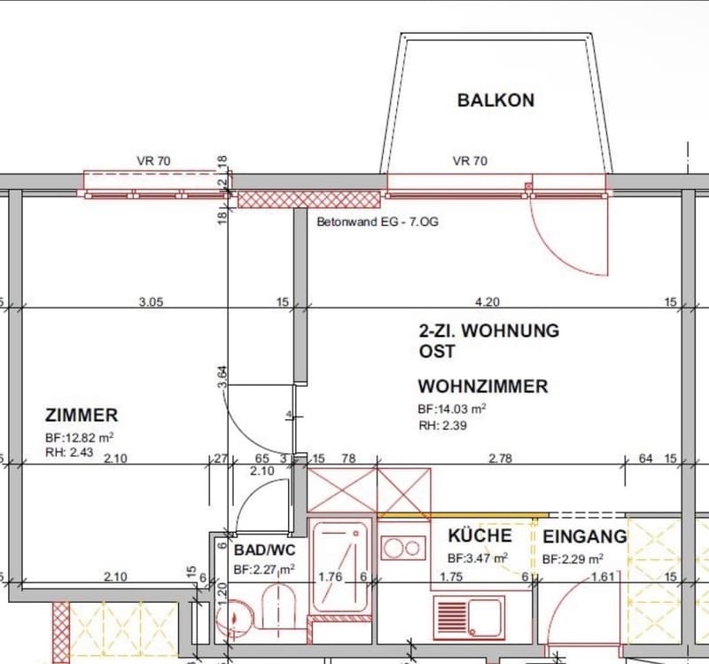 Cozy 2-room apartment with balcony and great view in Spreitenbach (7)