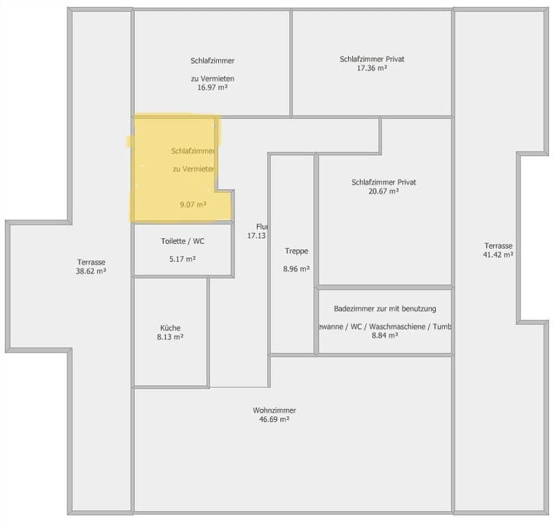Reinforcement sought for our 3-person shared flat with 9.8m² room (6)