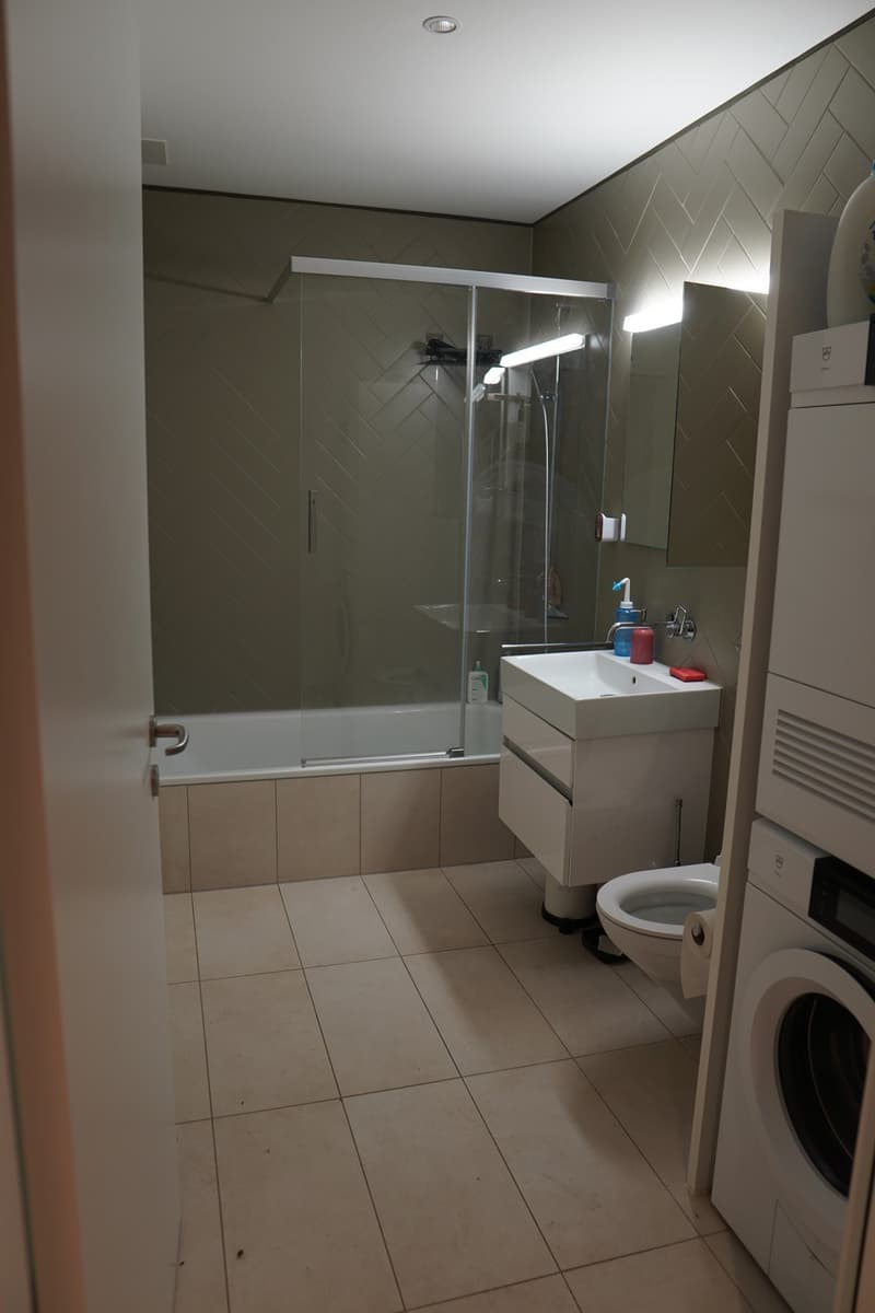 Premium furnished room in 128m² designer flat in-unit laundry, 2 bathrooms, balcony view, underfloor heating (8)