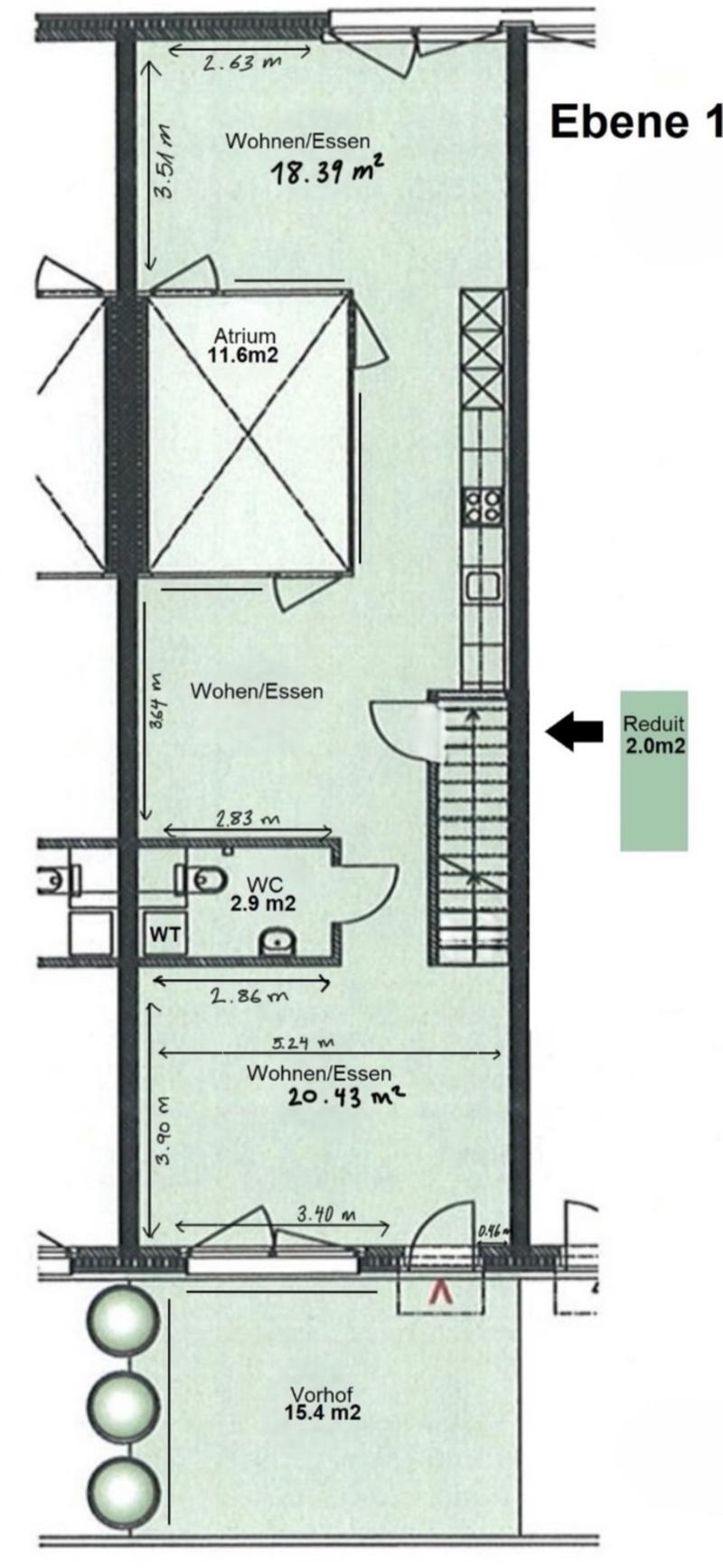 Unique 150m² maisonette with atrium & row house feeling for subletting (11)