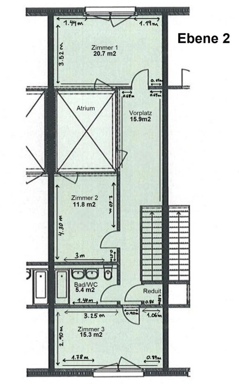 Unique 150m² maisonette with atrium & row house feeling for subletting (10)