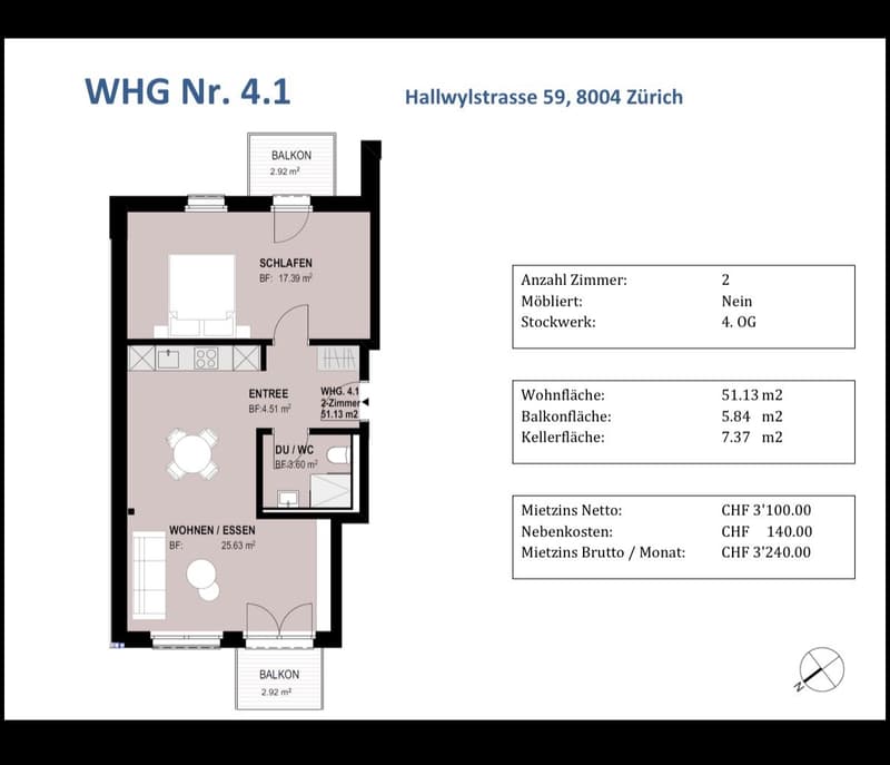 Bright Flat in one of Zurich's most connected addresses Available Immediately or by Arrangement (8)