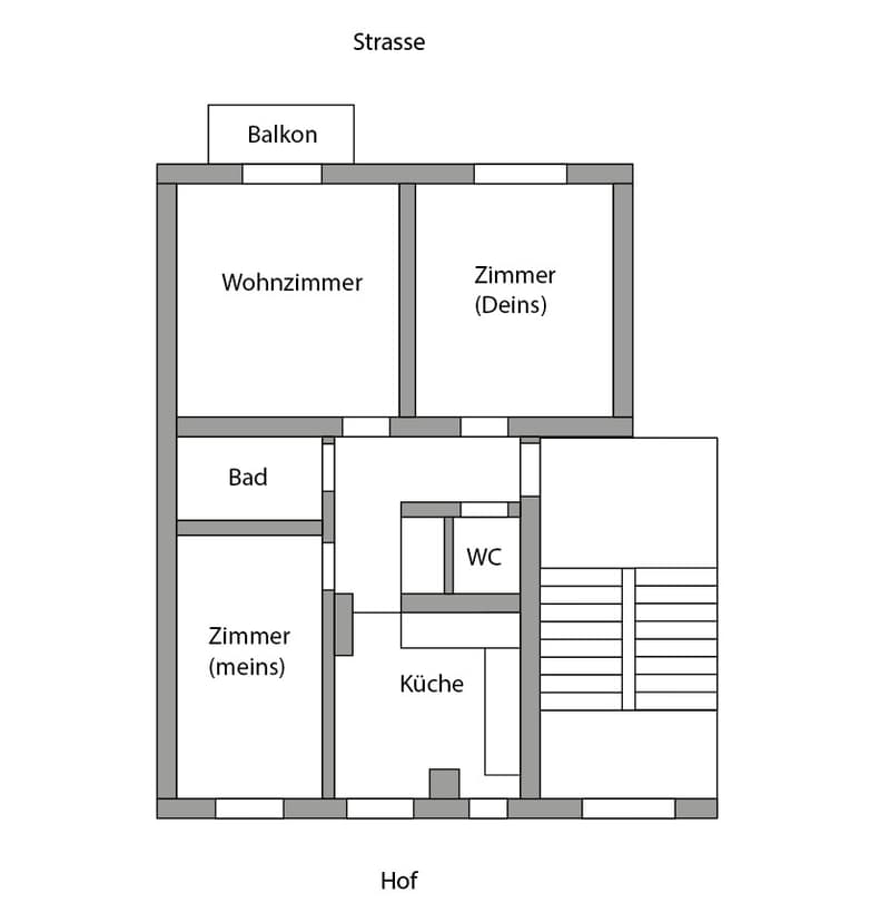 Mitbewohner/in für schöne 3 1/2 - Zimmerwohnung gesucht - Seeking a roommate for a beautiful 3 1/2-room apartment (2)