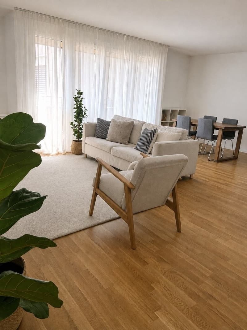 Sous-location meublée Appartement de 4,5 pièces (90 m²) à Nyon / Furnished sublet 4.5-room apartment (90 m²) in Nyon (1)