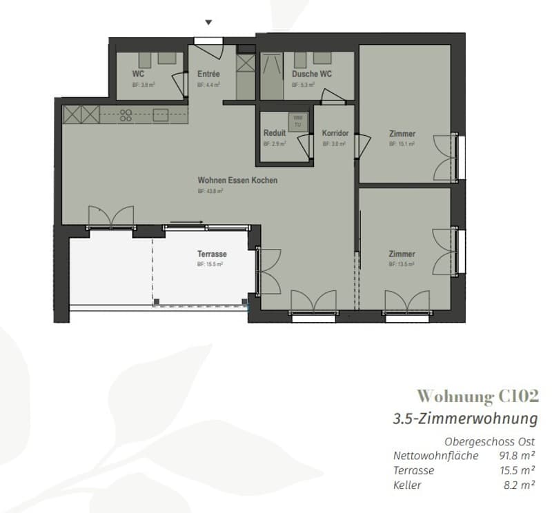 Moderne 3.5-Zimmer-Neubauwohnung mit Balkon in Männedorf (9)