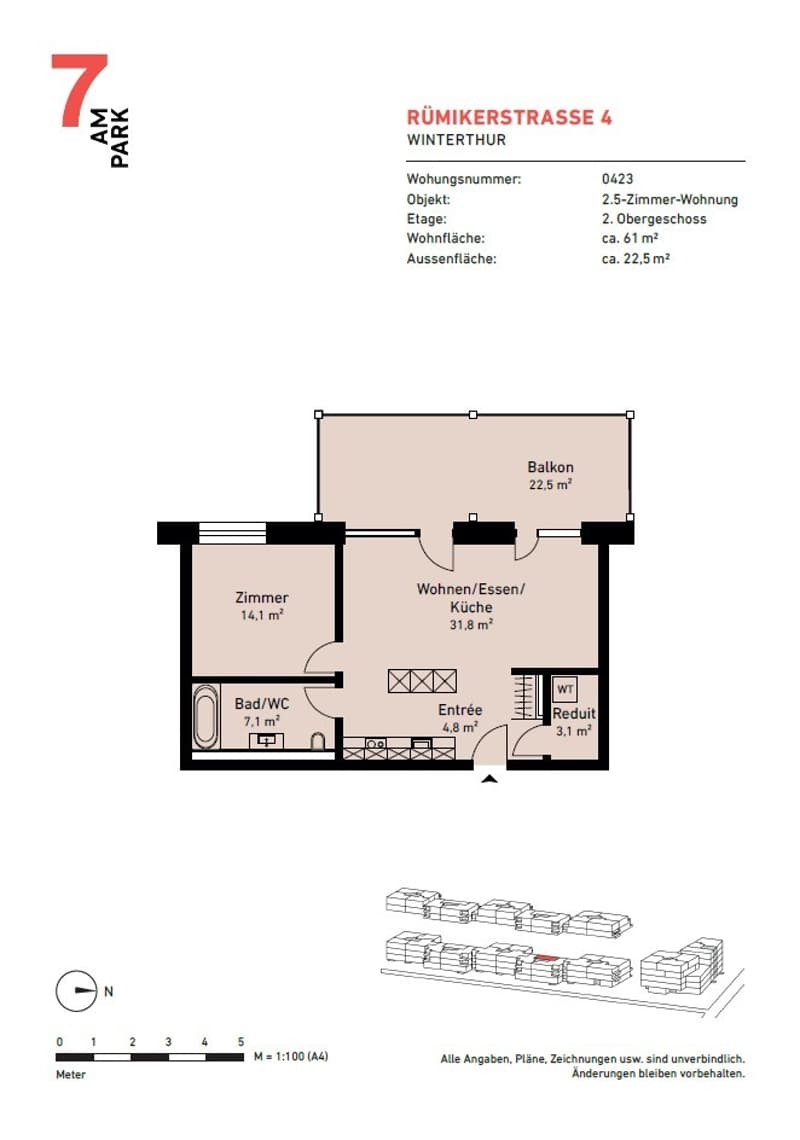2.5 Zimmer Wohnung in Nähe Eulachpark (8)