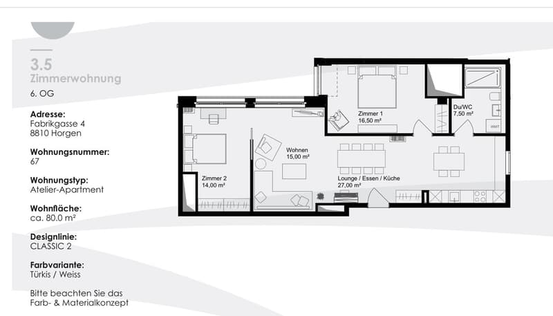 Moderne 3.5-Zimmer-Neubauwohnung in Horgen Oberdorf/Modern 3.5-rooms apartment in Horgen Oberdorf (8)