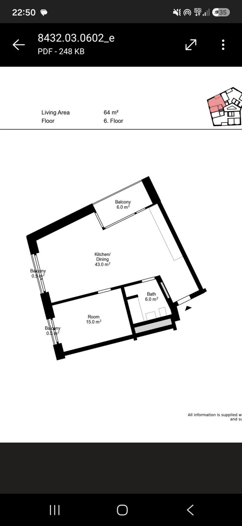 Appartement lumineux, grand et meublé (7)