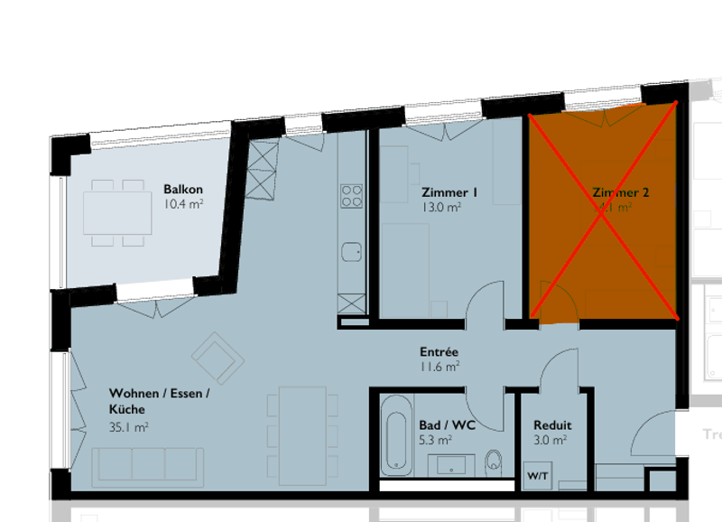 For sublet: New 2.5-room apartment temporarily from January to June 2027 (7)