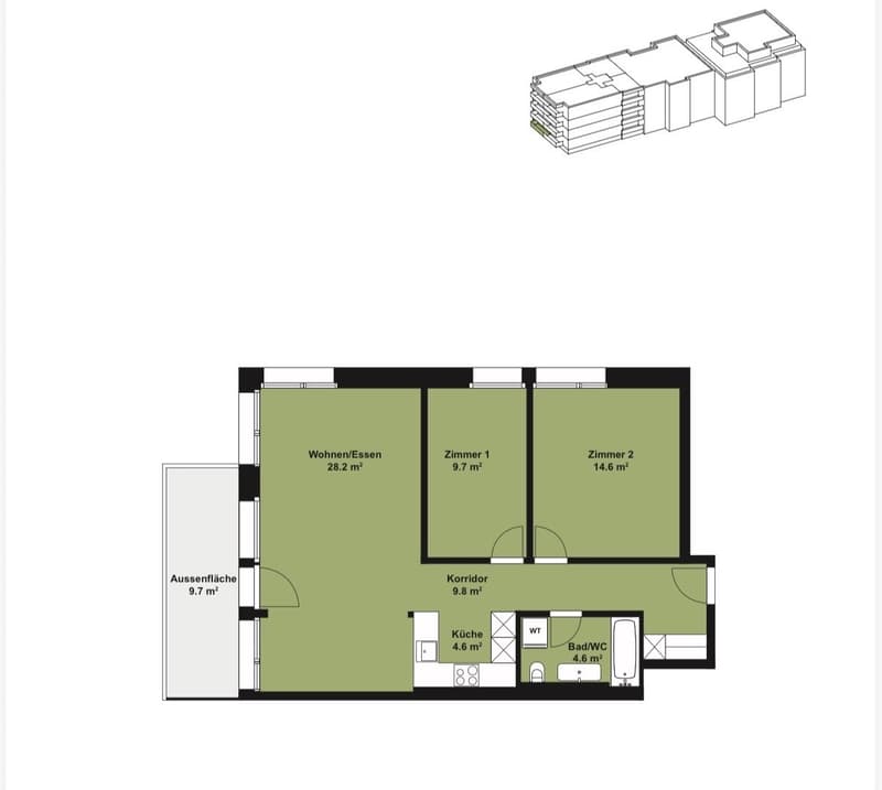 Nachmieter für 3,5 Raum Wohnung gesucht! (5)