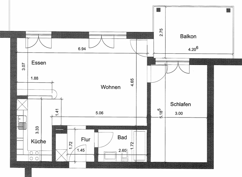 2.5 Zimmer Wohnung mit viel Licht und viel Grün (4)