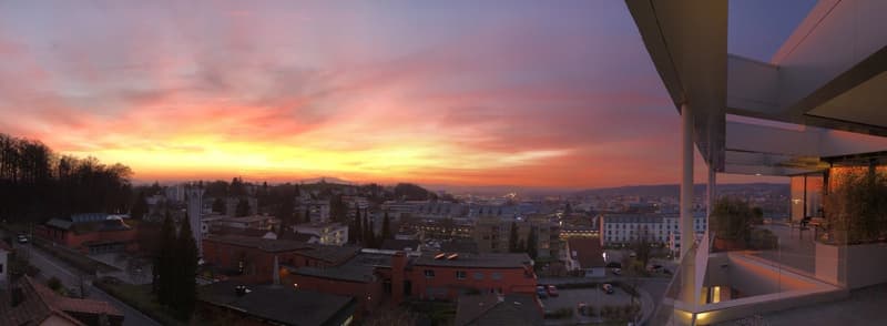Sonnenuntergang inklusive WG-Zimmer mit Runway-Blick und riesiger Dachterrasse (6)
