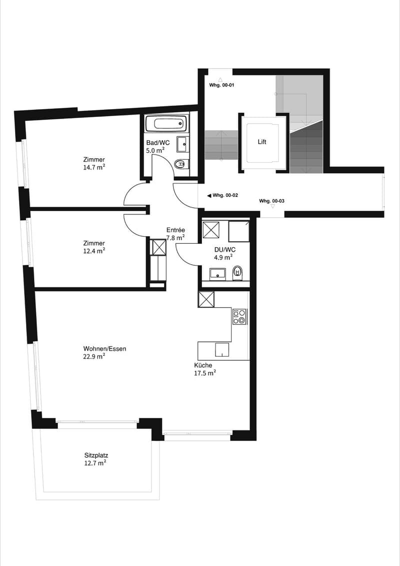 Helle 3.5-Zimmer-Gartenwohnung an ruhiger Lage in Zürich-Seebach (2)